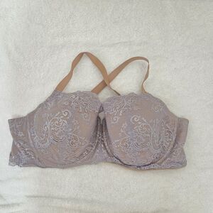 Third Love Womens Lilac Underwire Lace Balconette Bra 46C